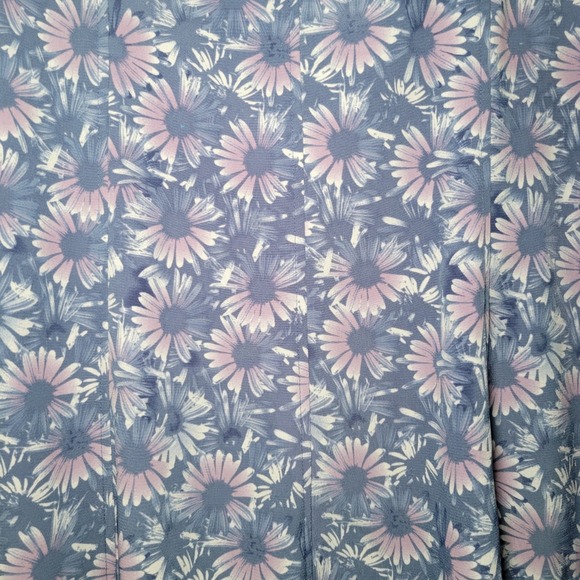 Vintage Panel Maxi Skirt Blue/Lavender Floral Side Zip Size 8 Cottagecore - Picture 2 of 9